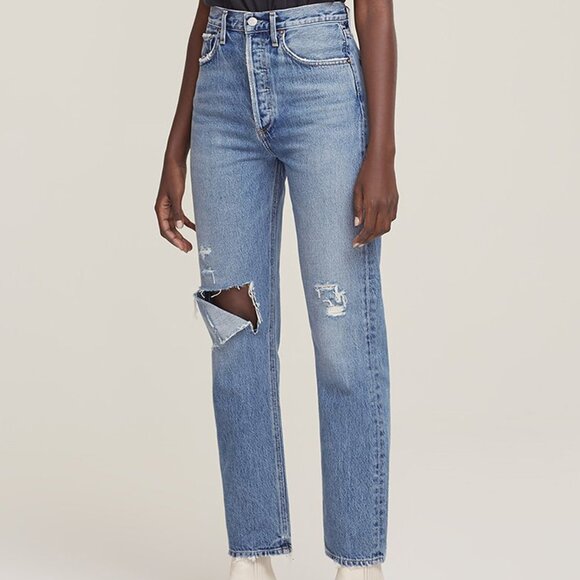 AGOLDE 90's Pinch Waist High Rise Straight Leg Jeans In Lineup 26
